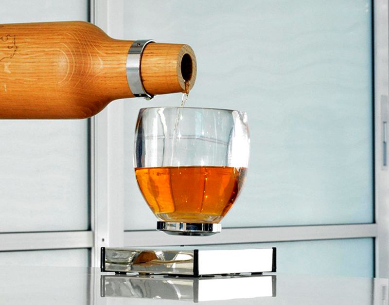 Levitating Cocktail Glass by Oak Bottle