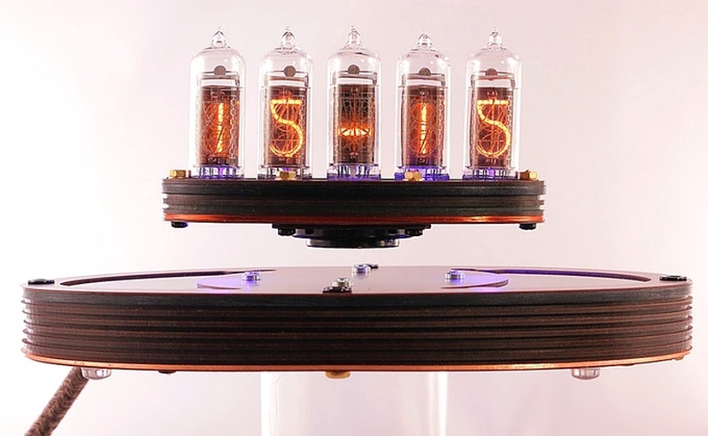 Levitating Nixie Clock by Tony Adams