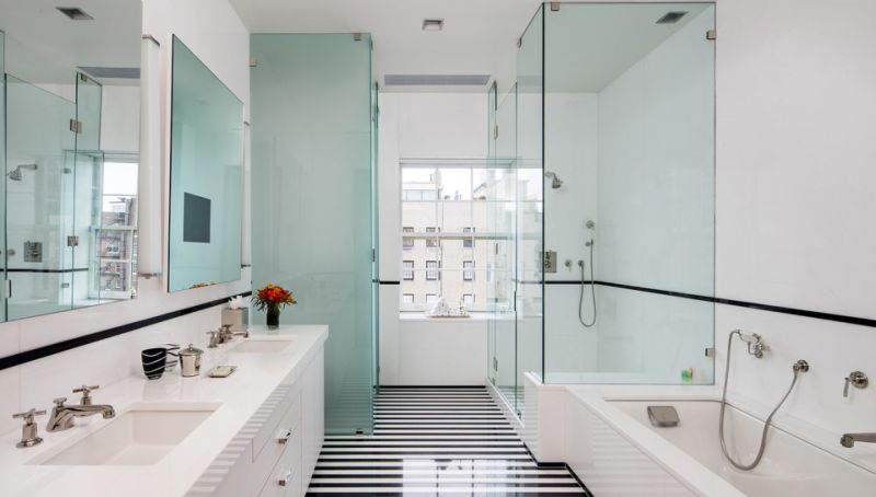 Bathrooms with street views