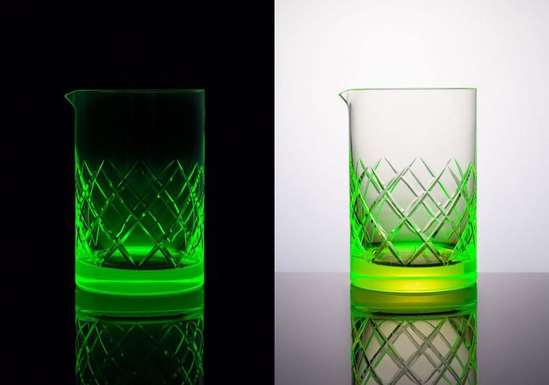 The Gem glassware collection with green shines 