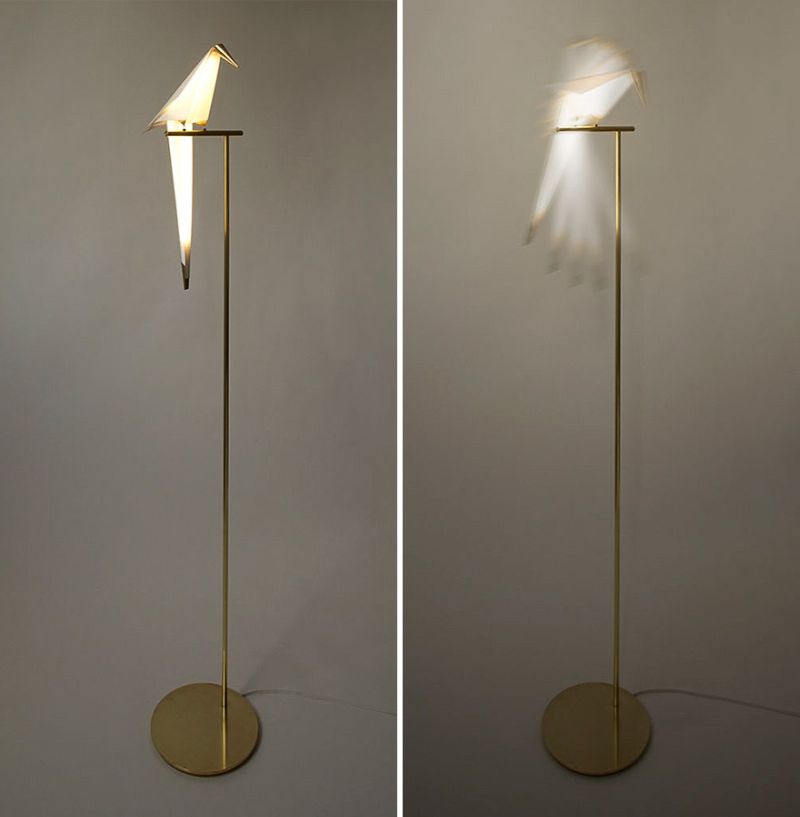 Swinging bird-shaped lights lightens your home elegantly