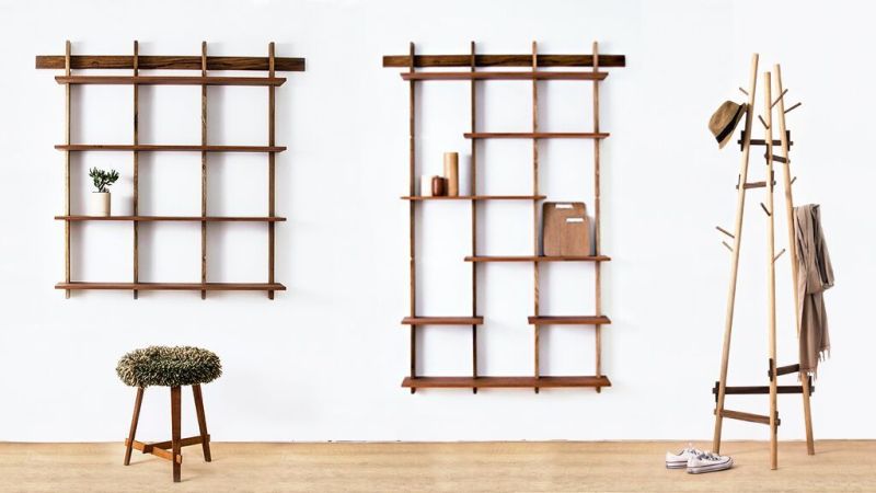 A number of modules to have different-sized bookshelves 