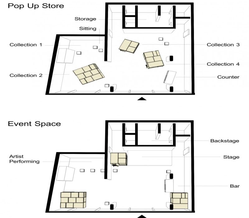 Store structure at Zalando fashion line