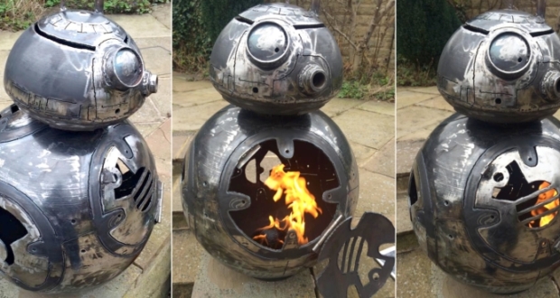 BB-8 firepit made from old LPG cylinder - HomeCrux