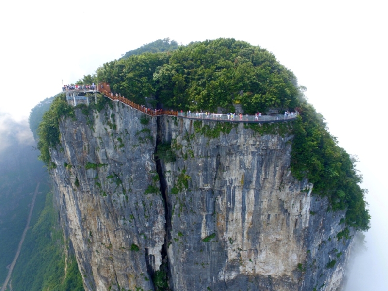 Coiling Dragon Cliff glass skywalk - Tianmen Mountain