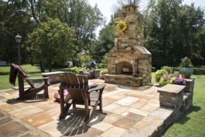 Outdoor patio backyard landscaping