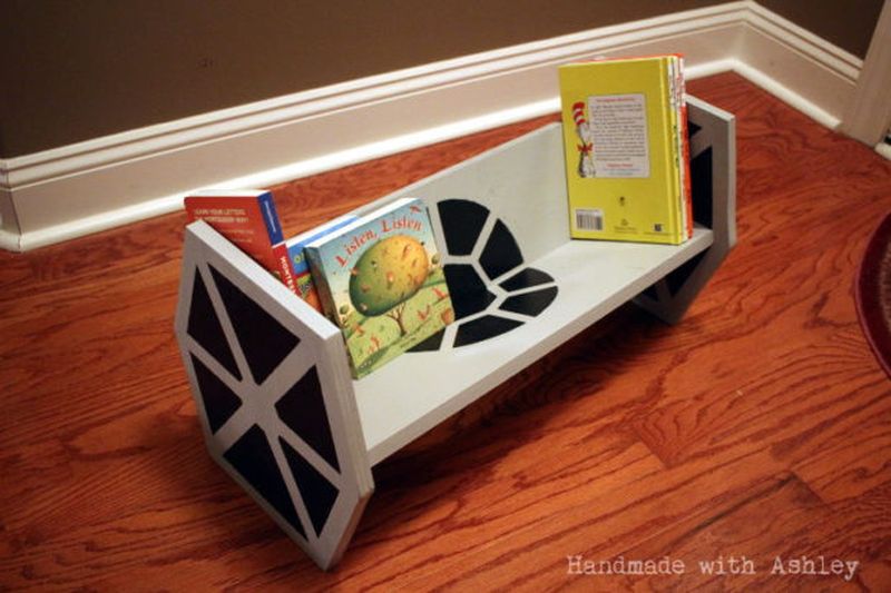 DIY TIE Fighter bookshelf