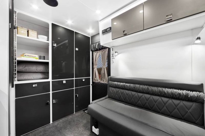 Efficiently utilized every space to include enough storage in the van 