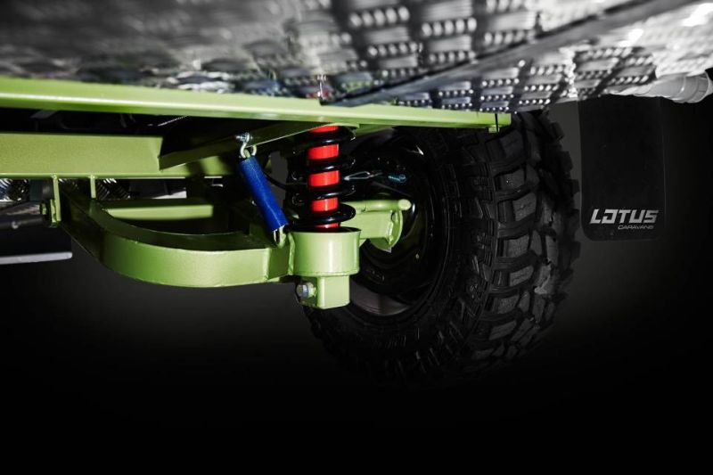 Heavy duty suspension integrated in the van to maximise off-road experience 