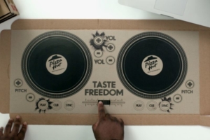 Pizza Hut’s playable DJ pizza box