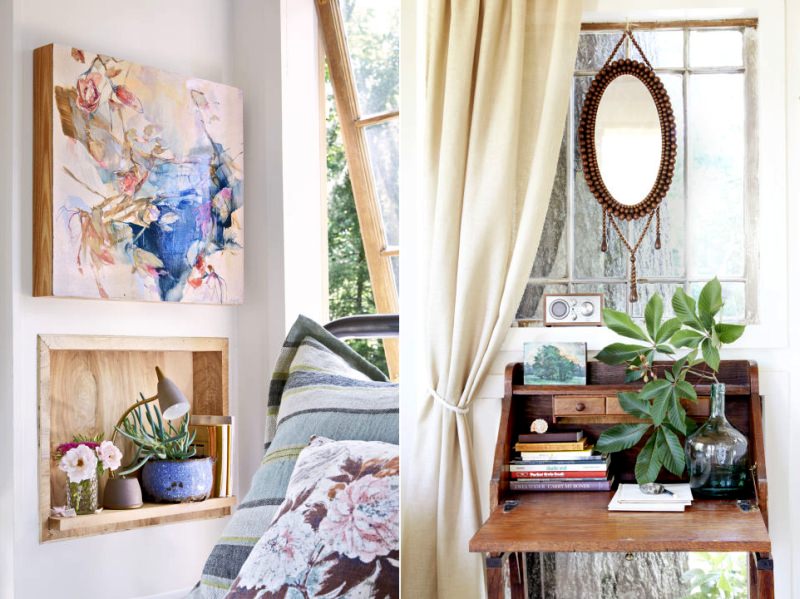 Artwork and indoor plants give it a eye-soothing look