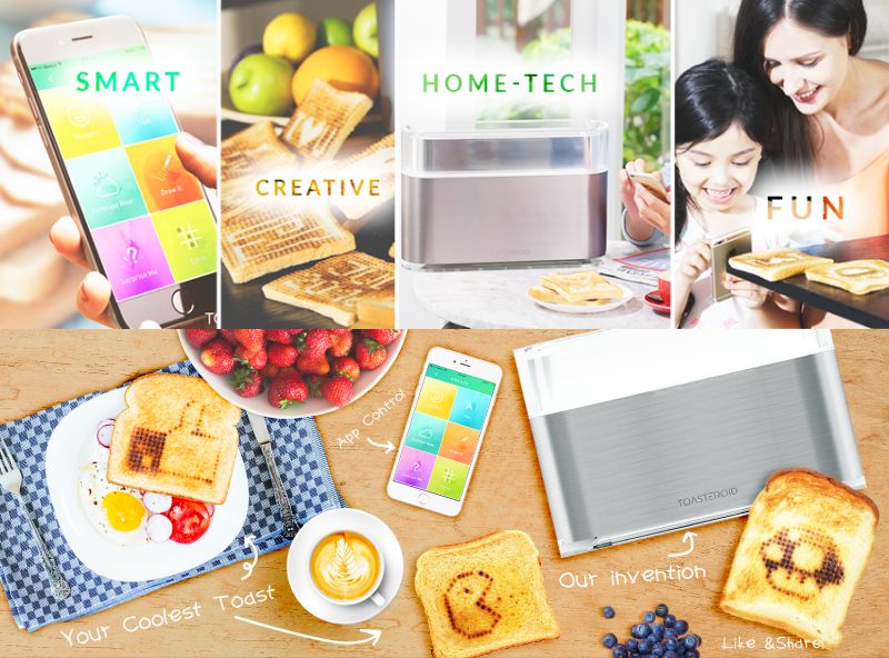 Toasteroid- First APP Controlled Smart Image Toaster by Toasteroid —  Kickstarter