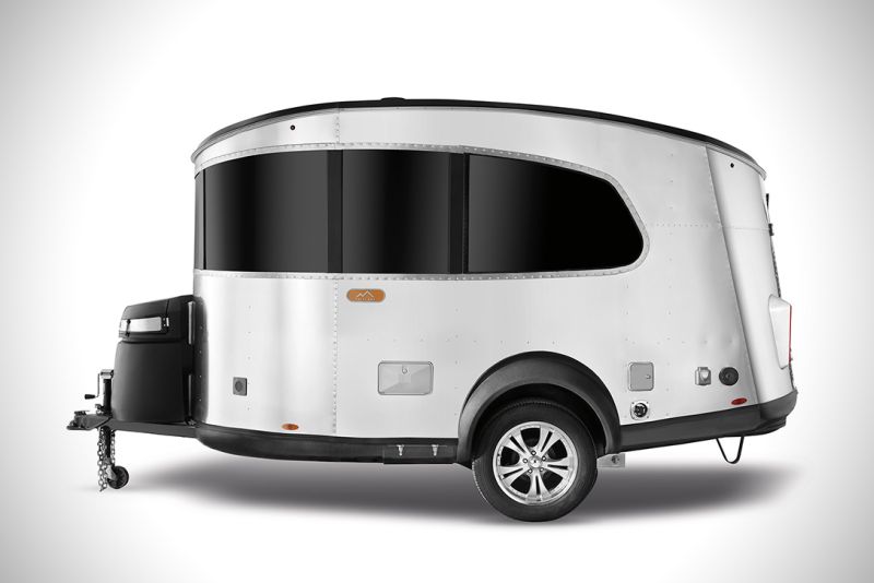 Airstream Basecamp is a shiny aluminum trailer with luxurious features 