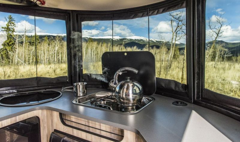 Airstream Basecamp is a shiny aluminum trailer with luxurious features 