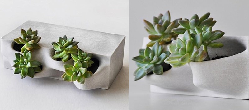 Brick planters 3D printed