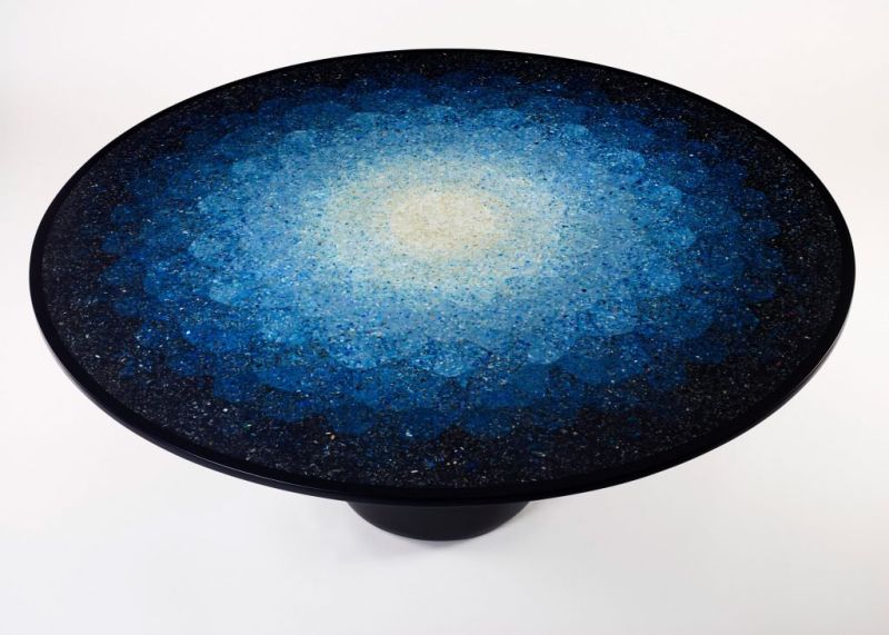 Brodie Neill uses ocean plastic for terrazzo-effect on Gyro Table