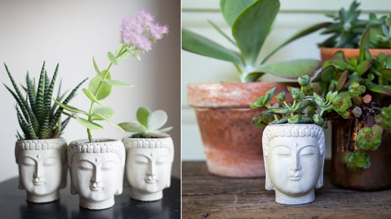 Buddha Head Planter