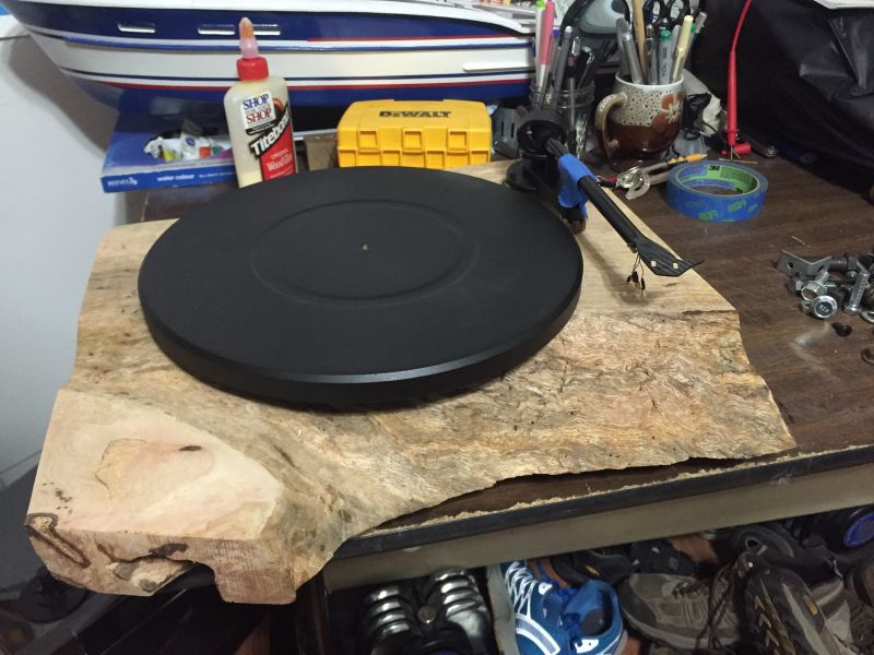 DIY Pro-Ject Debut Carbon turntable with mango plinth