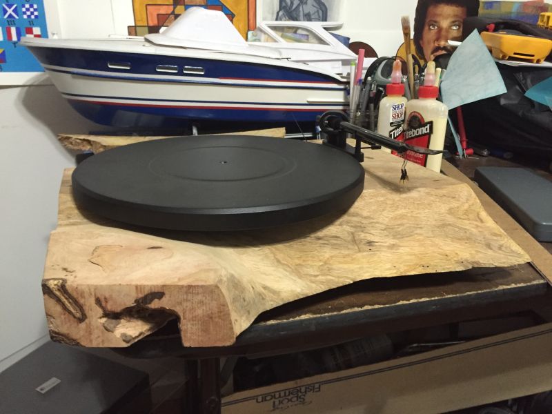 DIY Pro-Ject Debut Carbon turntable with mango plinth