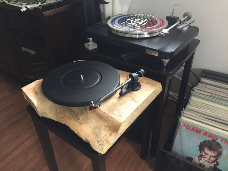 DIY Pro-Ject Debut Carbon turntable with mango plinth