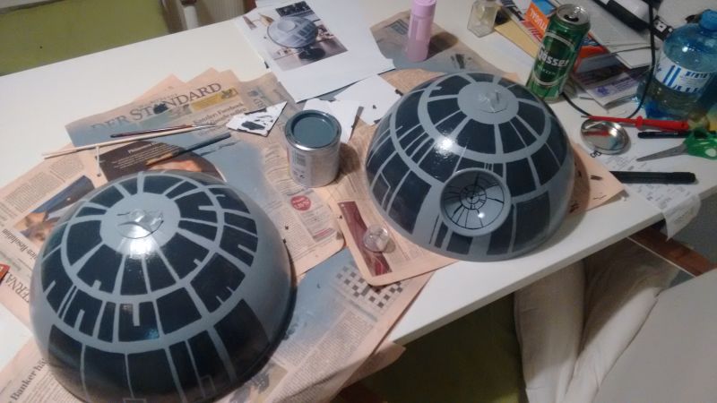 DIY Star Wars Death Star Globe Bar