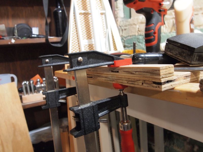 DIY iPad holder under kitchen cabinet