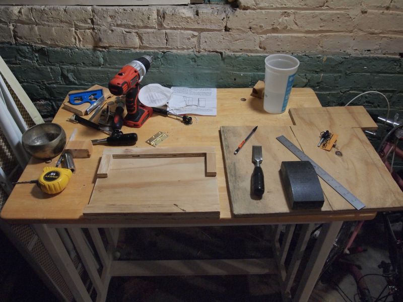 DIY iPad holder under kitchen cabinet