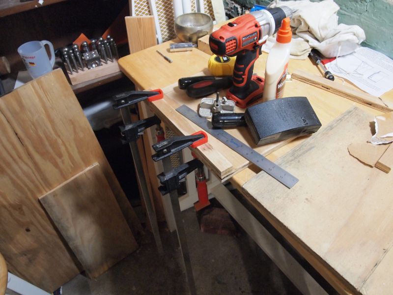 DIY iPad holder under kitchen cabinet