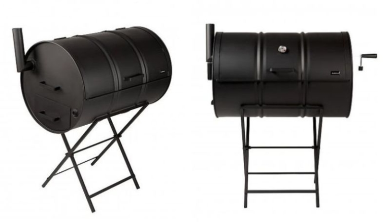 Drumbecue Charcoal BBQ Smoker Made From Gallon Oil Drum