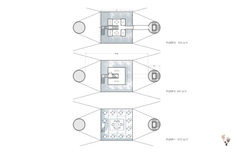 Floor plan of the design 