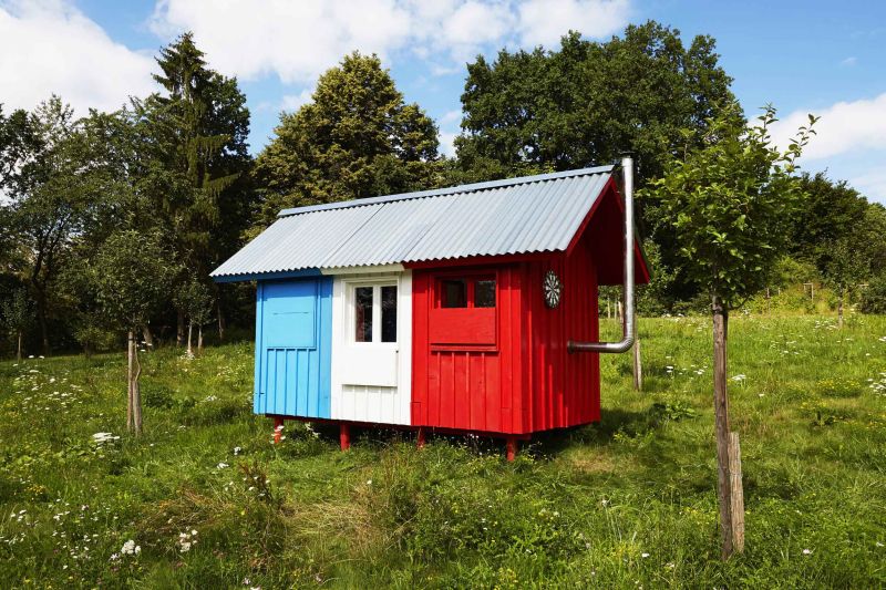 France tiny house by Joshua Woddsman has three separate living sections