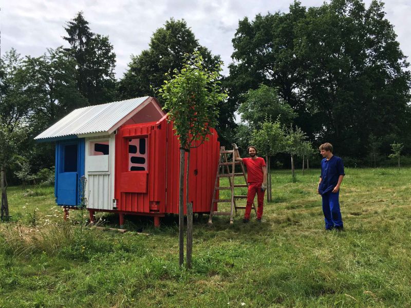 France tiny house by Joshua Woddsman has three separate living sections_13