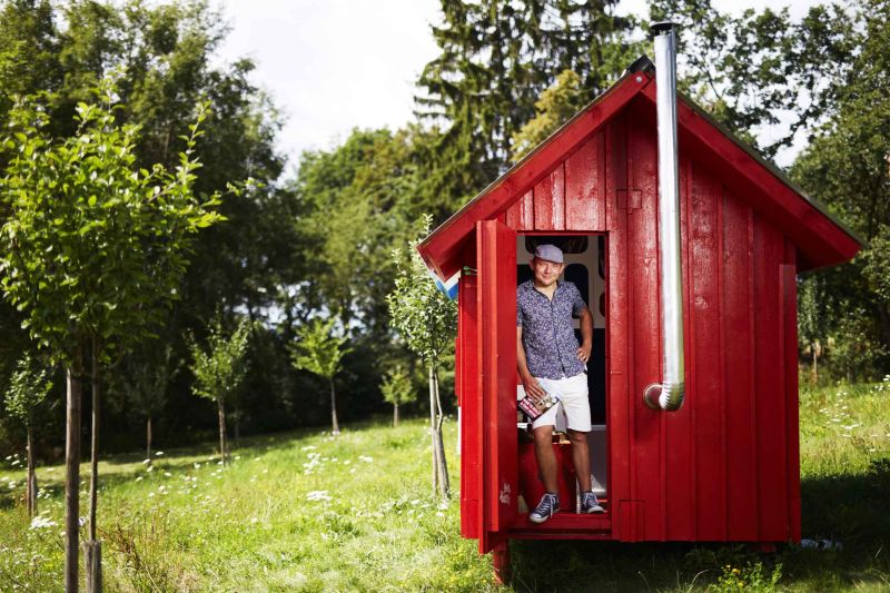 France tiny house by Joshua Woddsman has three separate living sections_3