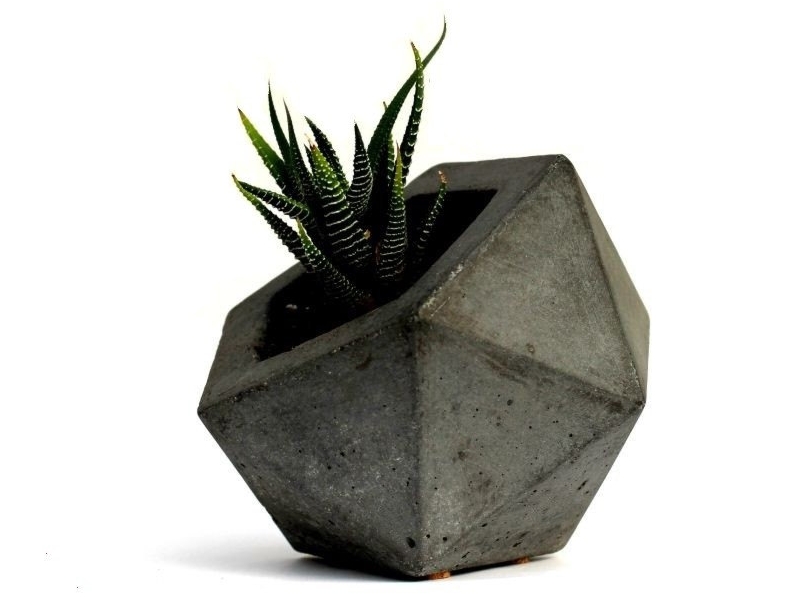 Geodesic Concrete Planter