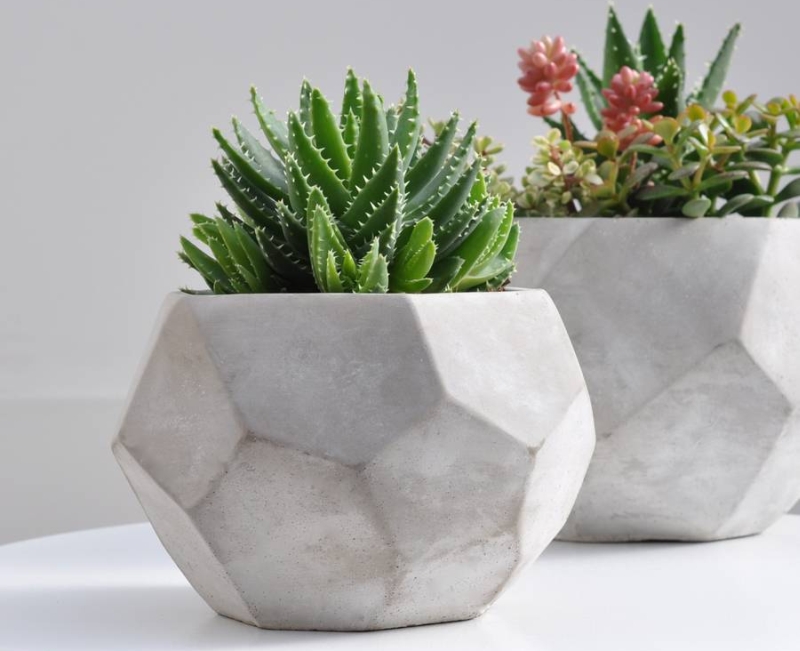 Geometric Concrete Planters Pots