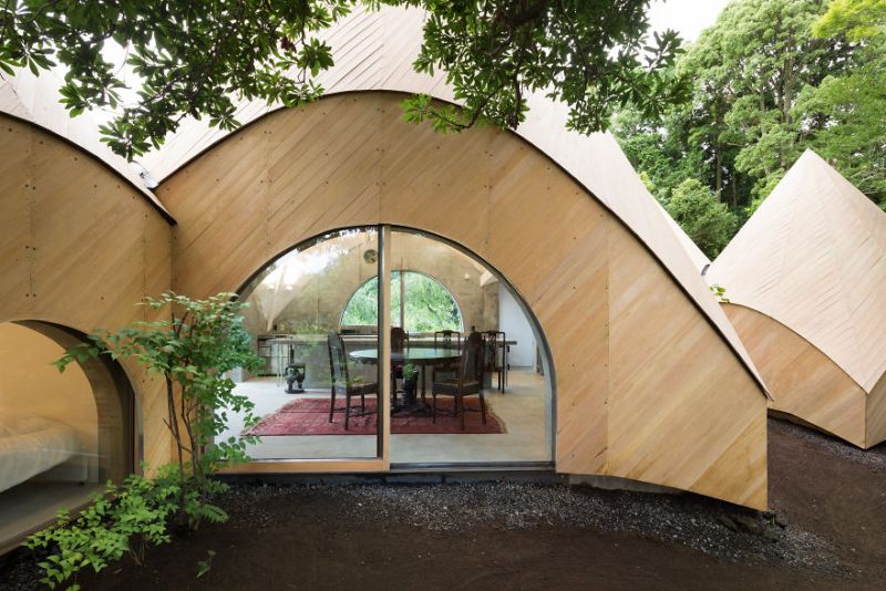 Issei Sumo designs tipi house from wooden panels_3