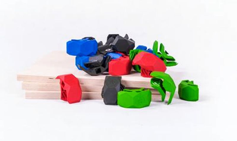 Playwood 3D printed connector furniture