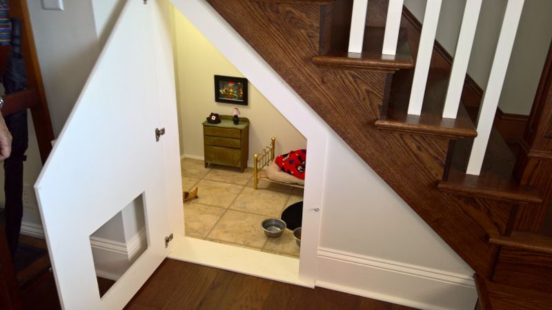 Tiny Chihuahua's Bedroom Under The Stairs