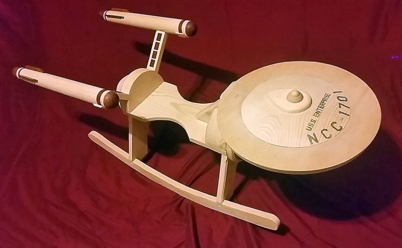 Wooden Star Trek USS Enterprise rocker