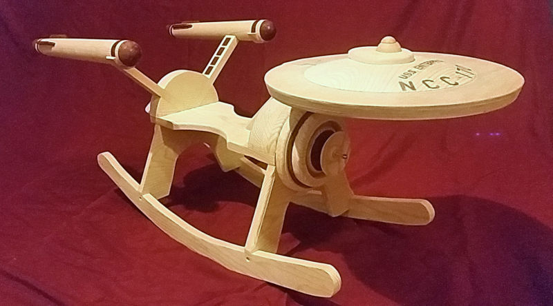 Wooden Star Trek USS Enterprise rocker