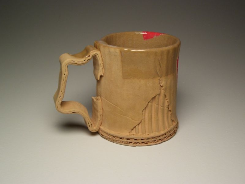 Ceramic Mugs That Look Like Cardboard