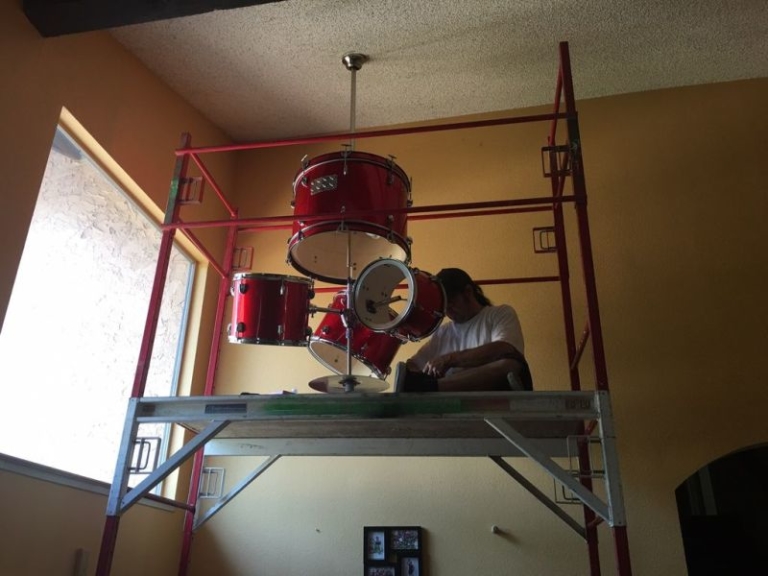 How to make a drum set chandelier at home