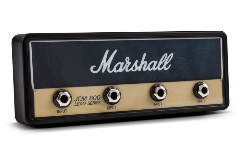 Amp shaped key hanger embellishing Marshall logo 