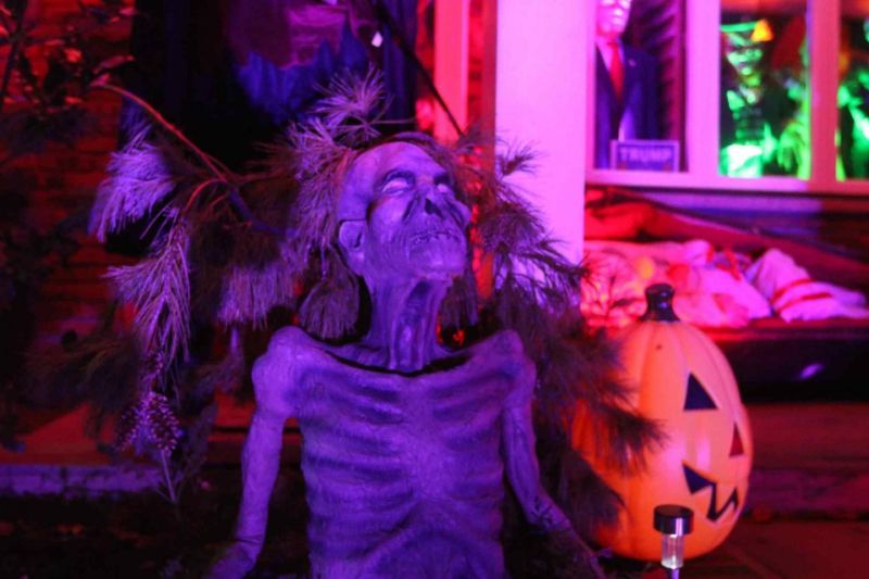 New Drop Halloween home displays Donald Trump with spooky props