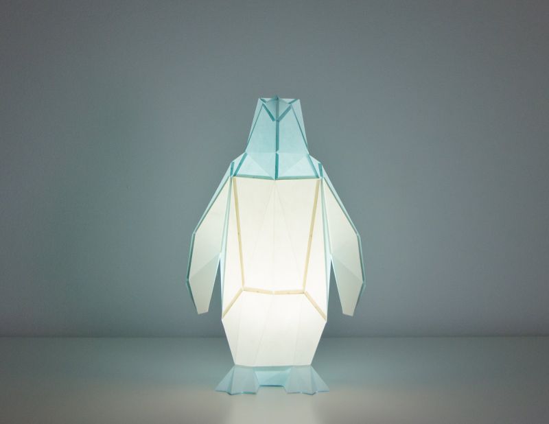 Create a colony of small Penguin lamps in different colors 