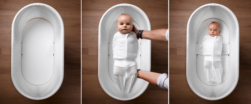 Snoo smart crib plays sounds, rocks firmly to lull infants to sleep_15