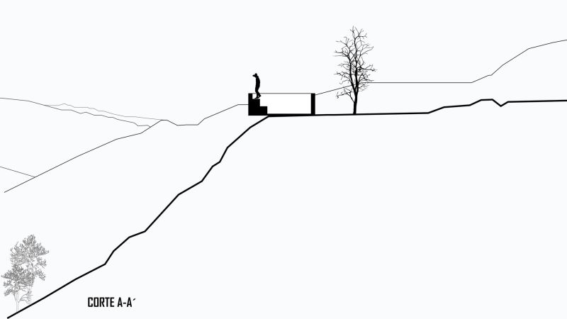 Blueprint for the wooden viewing platform 