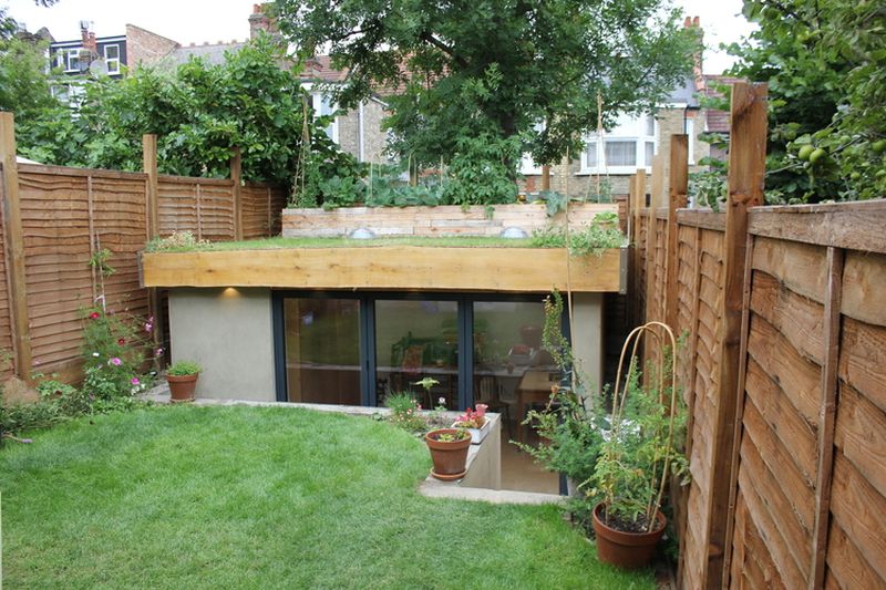 A rooftop garden in a office 