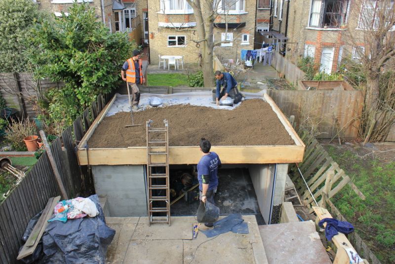 Making the roof garden 