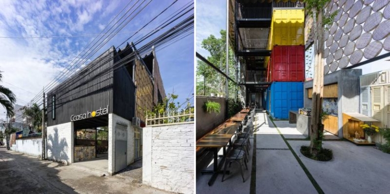 Ccasa Hostel in Vietnam is built from recycled shipping containers